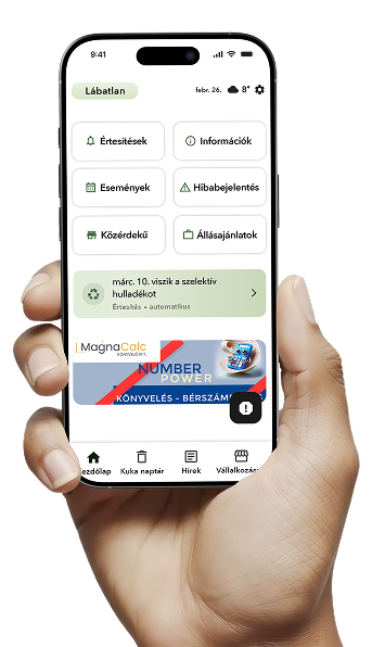 VidékApp mobilnézet